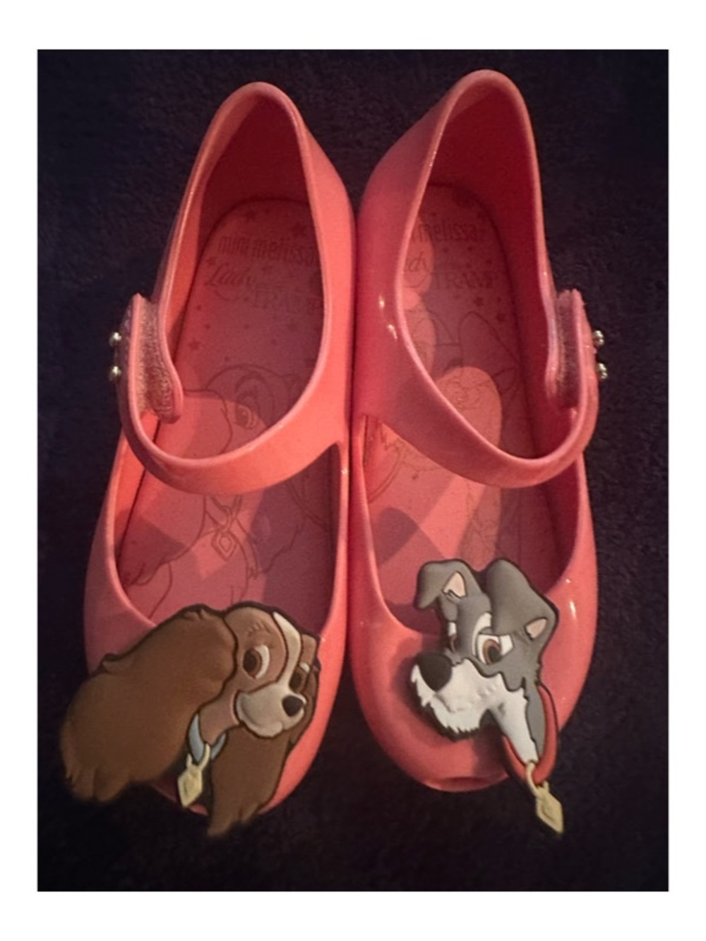 Mini Melissa Pink Azalea Lady And The Tramp Sz 10 (USA) Authentic